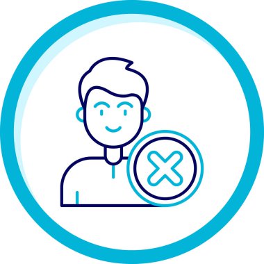 Adamım. Web simgesi basit illüstrasyon