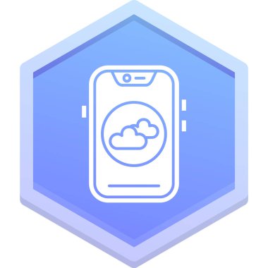 Bulut hesaplama simgesi, modern vektör illüstrasyon tasarımı