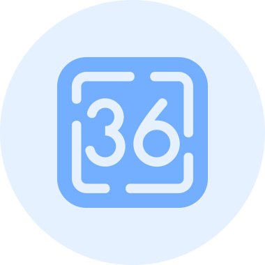 5 numaralı simge, illüstrasyon tasarımı