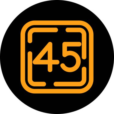 45 simge, simge, vektör illüstrasyonu