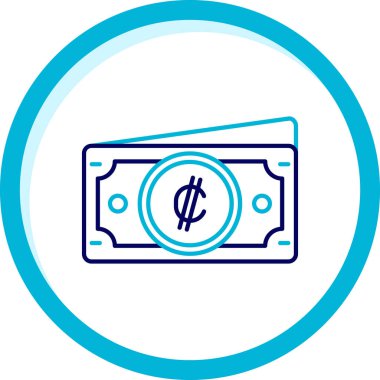 Doları banknot simgesi. vektör çizim