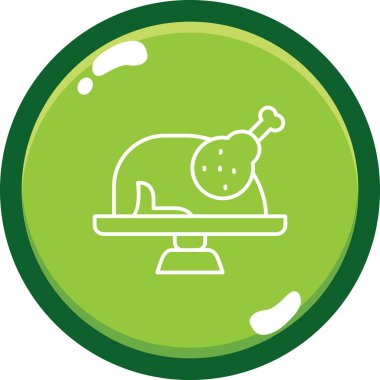 Modern yiyecek simgesinin vektör çizimi