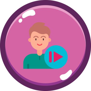 Konuşma kabarcığı vektör çizimi olan adam