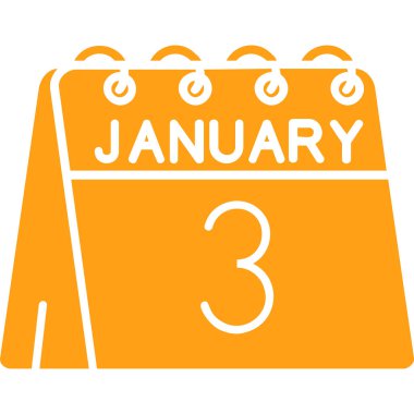 2 Aralık glyph simgesi. Takvim simgesi tasarımı. Düz stil. Vektör çizimi. beyaz arkaplan