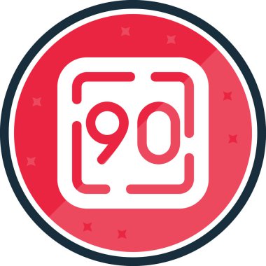 Kırmızı bir simgenin vektör illüstrasyonu