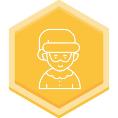 avatar erkek kullanıcı simgesi doldurulmuş ana hatlar biçiminde