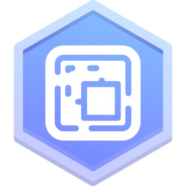 Bir mavi ve beyaz renk simgesinin vektör illüstrasyonu