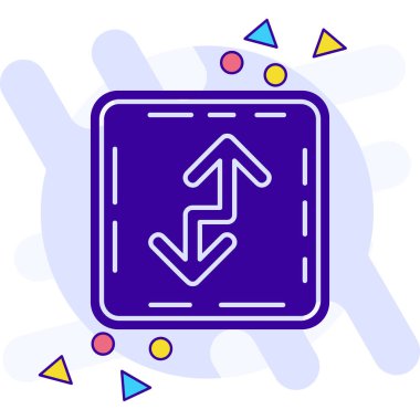 yön renk ikonu vektörü.