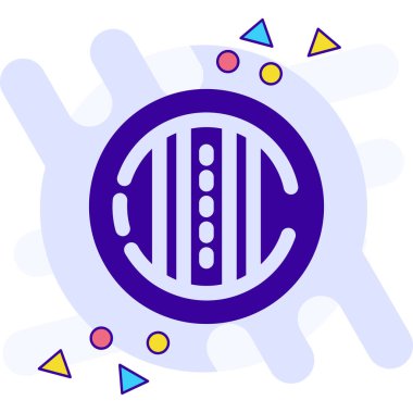 çip simgesi vektörü. Taslak çip işareti. izole edilmiş sınır sembolü çizimi