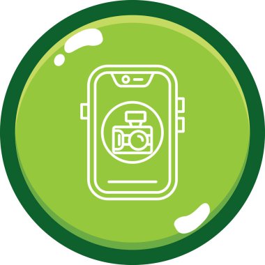 Kamera. Web simgesi basit illüstrasyon