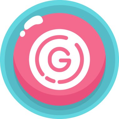 Top şekeri ikonu düz stil