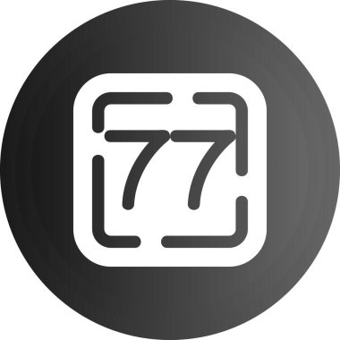 777 simgesi beyaz arkaplanda izole edildi. vektör illüstrasyonu