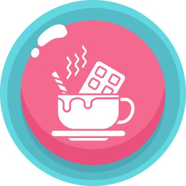 Çay. Web simgesi basit illüstrasyon