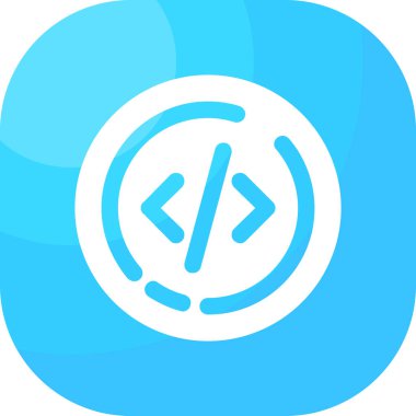 Kodlama web simgesi basit tasarım
