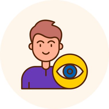 Büyüteci olan bir adamın vektör çizimi