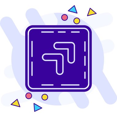 beyaz arkaplanda izole edilmiş rota simgesine sahip renk haritası işaretçisi. Yer belirleyici işaretleyici. Navigasyon konum haritası simgesi. GPS işaretleyicileri. gradyan rastgele dinamik şekiller.