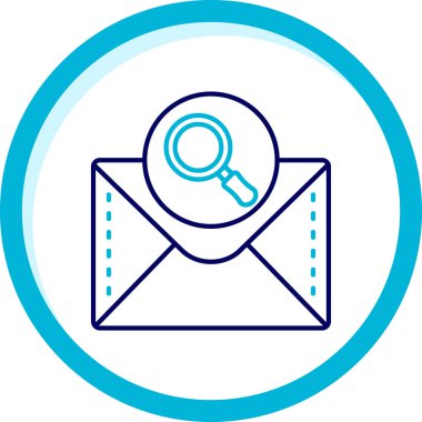 Posta simgesi vektör illüstrasyon tasarımlı büyüteç