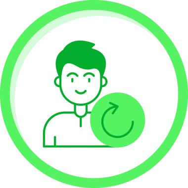 vektör avatar adam simgesi illüstrasyonu