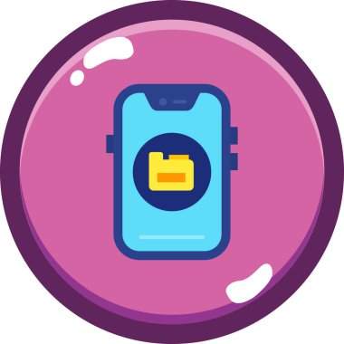 akıllı telefon simgesi vektör illüstrasyonu