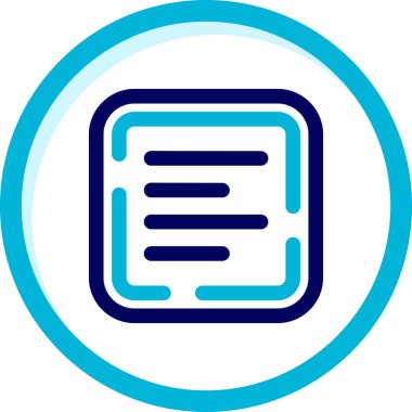 Bir dairenin mavi daire simgesinin vektör çizimi