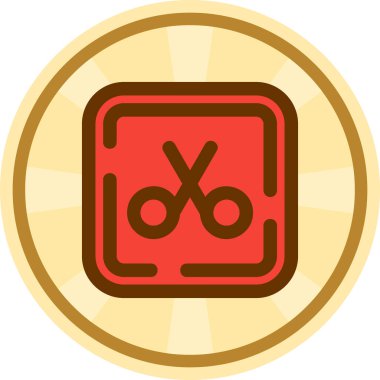 Altın sikke simgesi, vektör, illüstrasyon