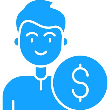 iş adamı para simgesi - taslak biçimi