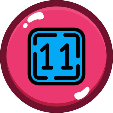 1 numaralı vektör simgesi modern basit illüstrasyon