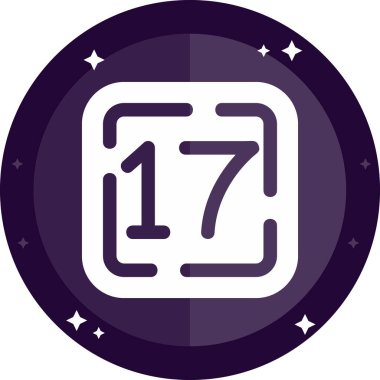 Moda tarzında 17 yıllık simge izole edilmiş arkaplan