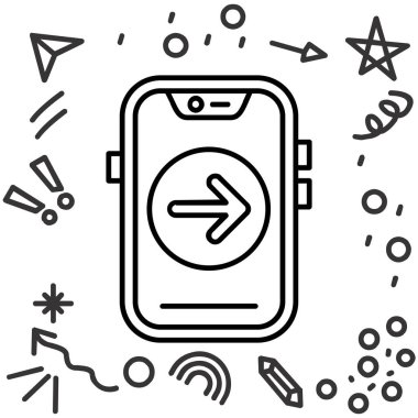 akıllı telefon simgesi vektör illüstrasyonu