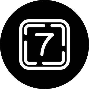 7 numaralı vektör simgesi