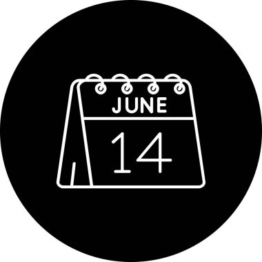 Takvim simgesinin vektör illüstrasyonu