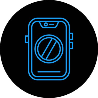 akıllı telefon simgesi soyut arka grupta izole edildi