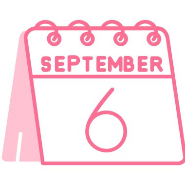 Eylül takvimi düz renk simgesi