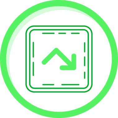 Eğilim biçimi izole edilmiş arkaplanda ok aşağı simgesi