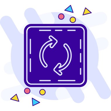 Beyaz arkaplanda izole edilmiş geri dönüşüm simgesinin geri dönüşüm kutusu. Çöp kutusu simgesi. Çöp kutusu tabelası. Geri dönüşüm sepeti işareti. Renkli taslak konsepti. vektör