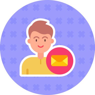 zarf e- posta simgesi vektör illüstrasyonu