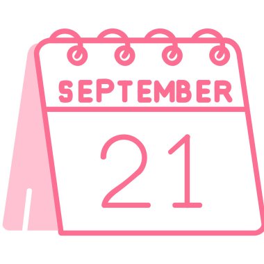 Bir vektör illüstrasyonunun 27 Eylül 23 tarihli takvimi