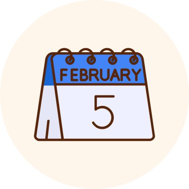 14 Şubat takvim simgesi. Beyaz arkaplanda basit biçim tasarımına sahip tek renk simgesi. Vektör. İş konsepti. Ağ. yazdır.