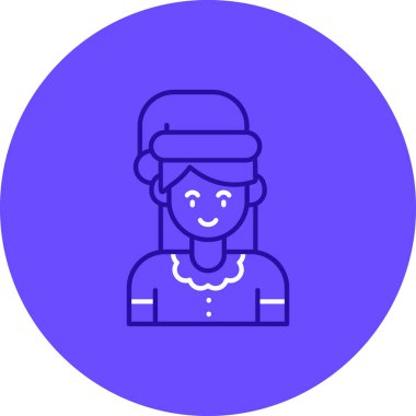 Şapkalı bir kızın vektör çizimi