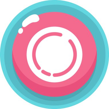 Modern b 'nin vektör çizimi simge çemberinden yoksun