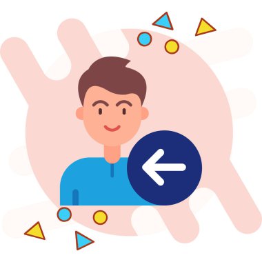 Sol tarafı işaret eden okları olan bir işadamı.