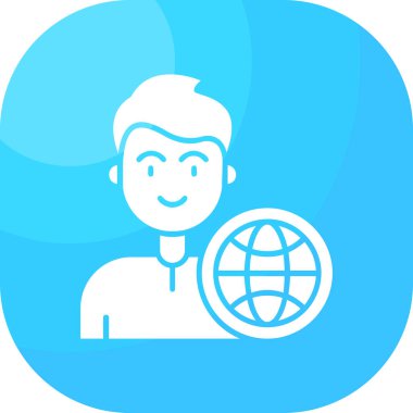 dünya simgesi, vektör illüstrasyonu basit tasarım