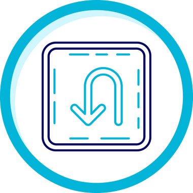 Yol işareti simgesinin vektör illüstrasyonu