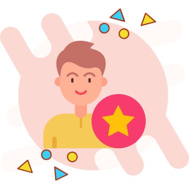 Yıldız vektör simgesi olan insanlar