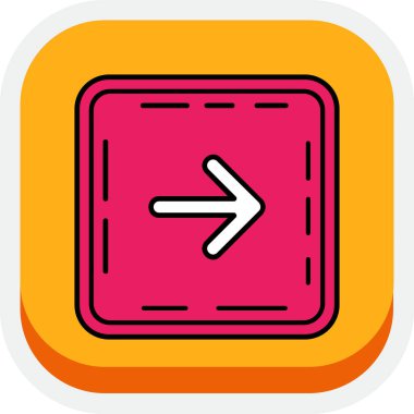 Yön ok ikonu vektör illüstrasyonu