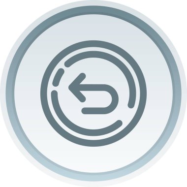 Benzersiz dairesel ok vektör çizgisi simgesi