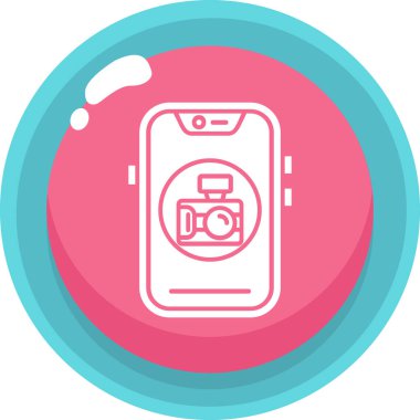 kamera simgesi vektör illüstrasyonu