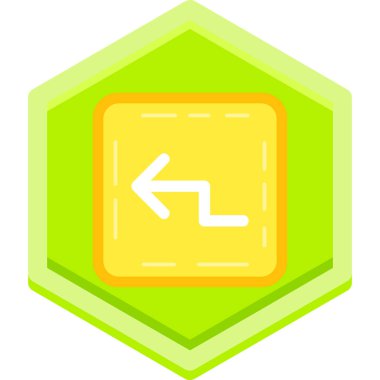 Tek bir yalıtılmış ok simgesinin vektör çizimi