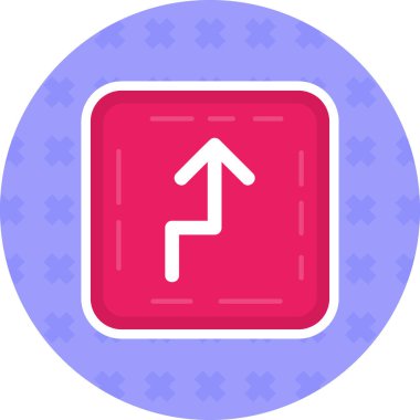 Yön. Web simgesi basit illüstrasyon