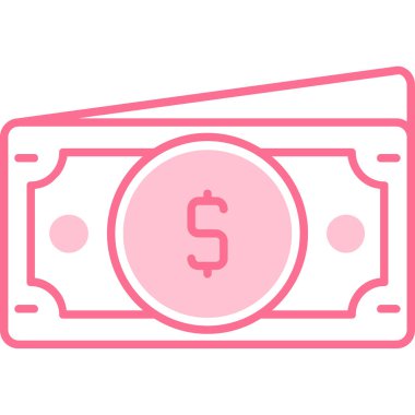 Dolar. Web simgesi basit illüstrasyon